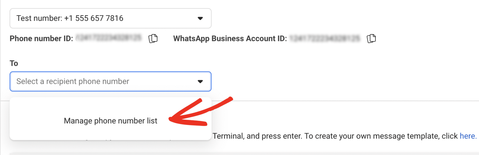Manage phone number list