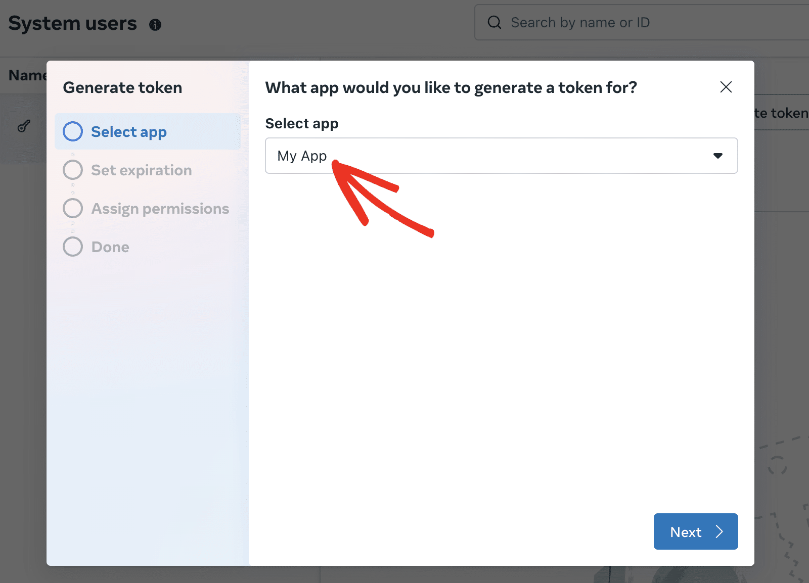Select meta app