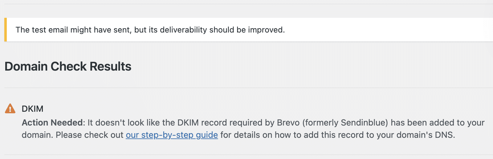WP Mail SMTPのDKIMレコード警告