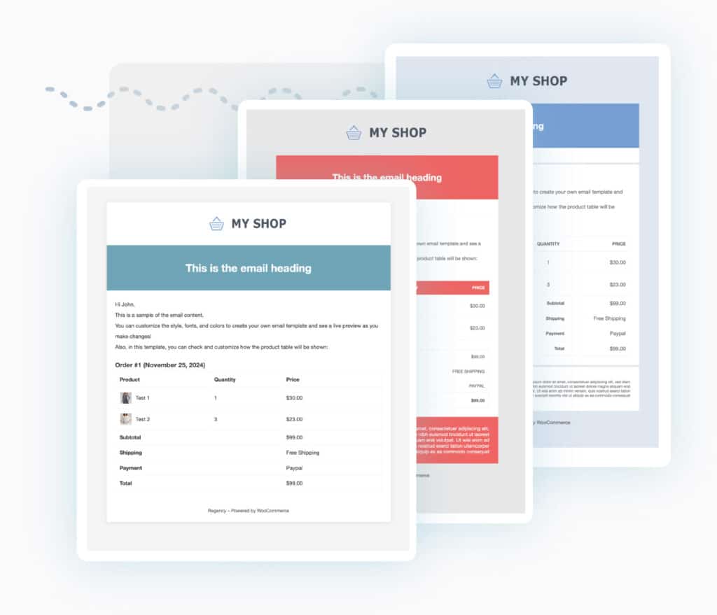 YITH WooCommerce email templates