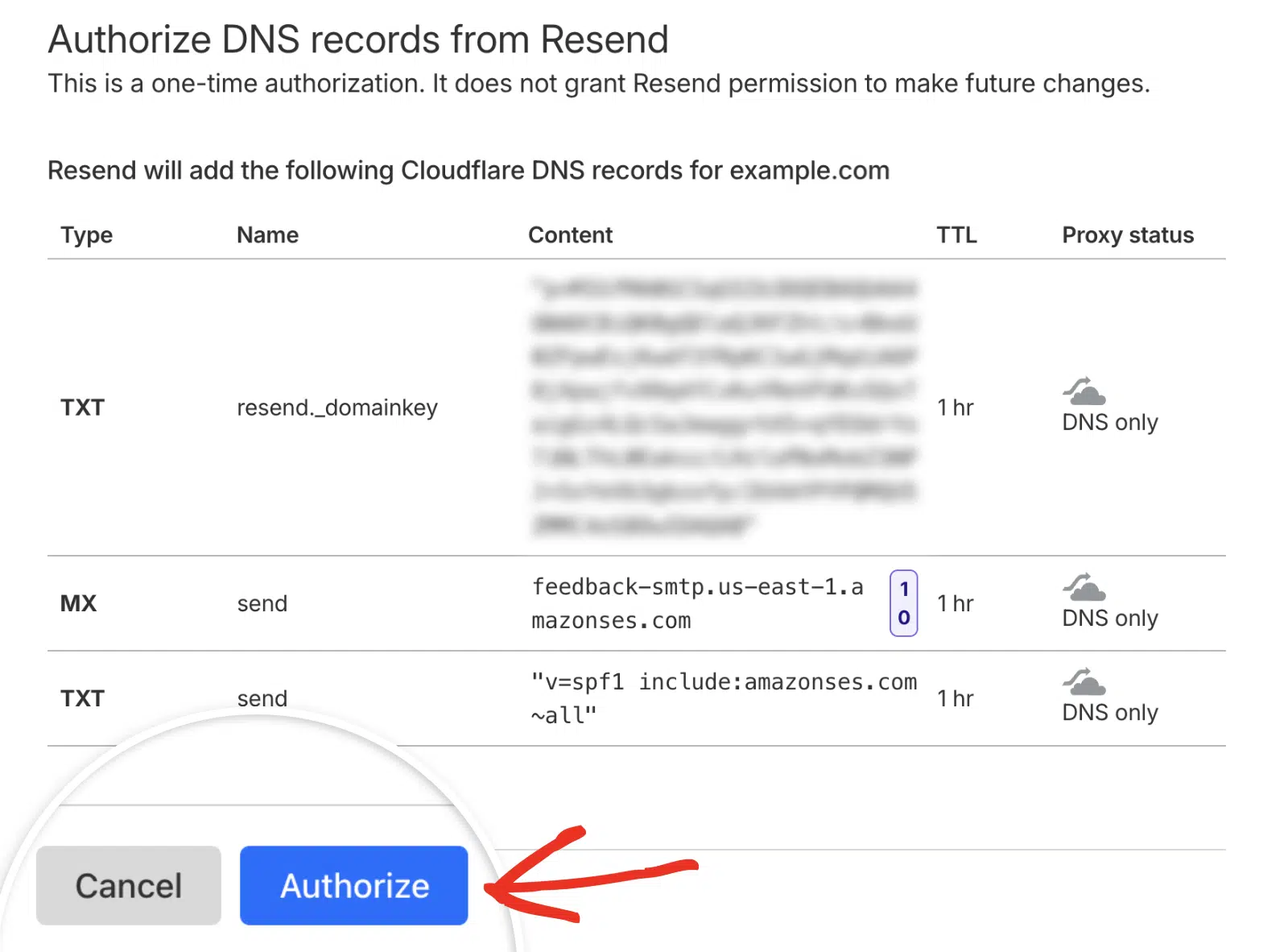 Authorize Resend