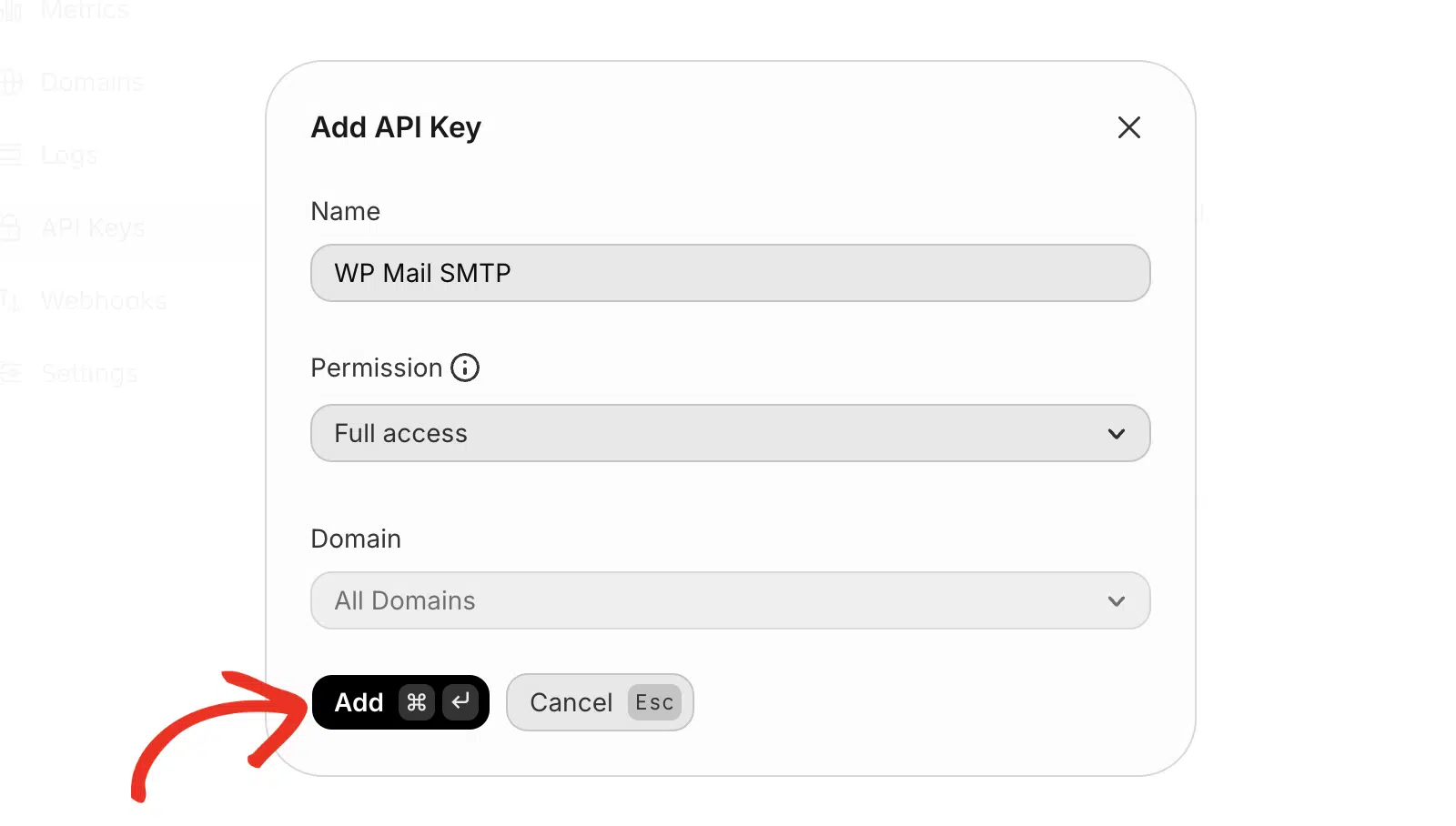 Click the Add button