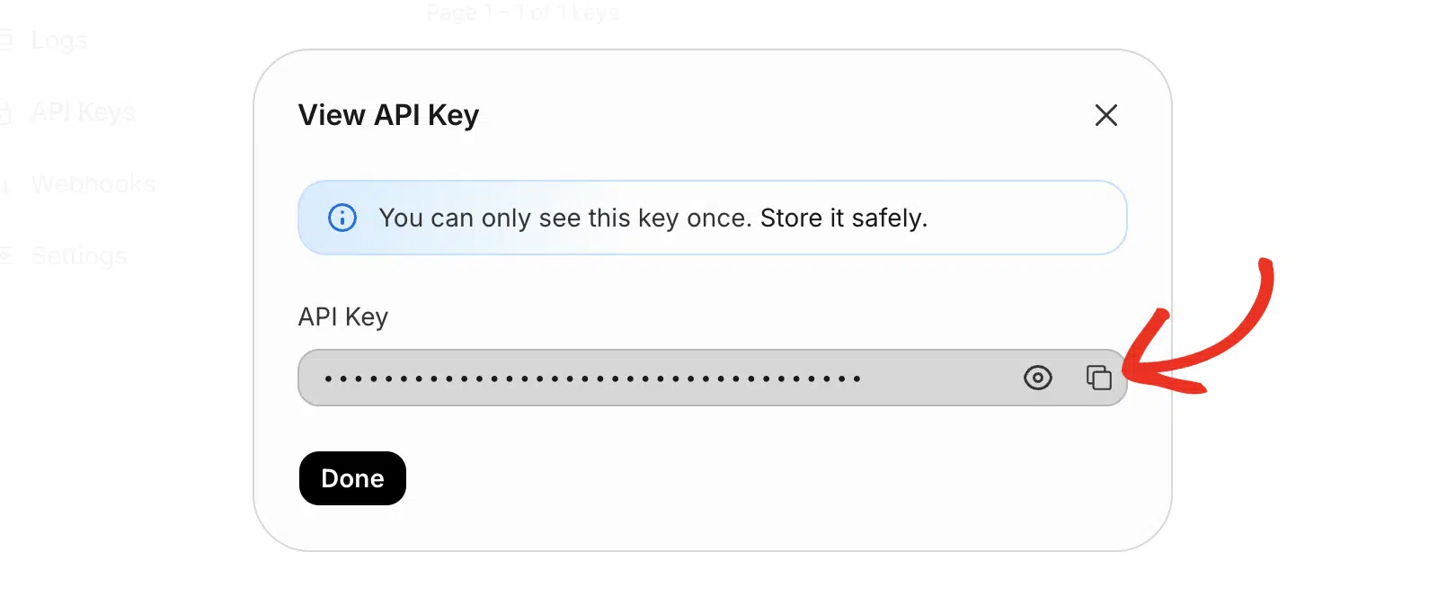 Copy API Key