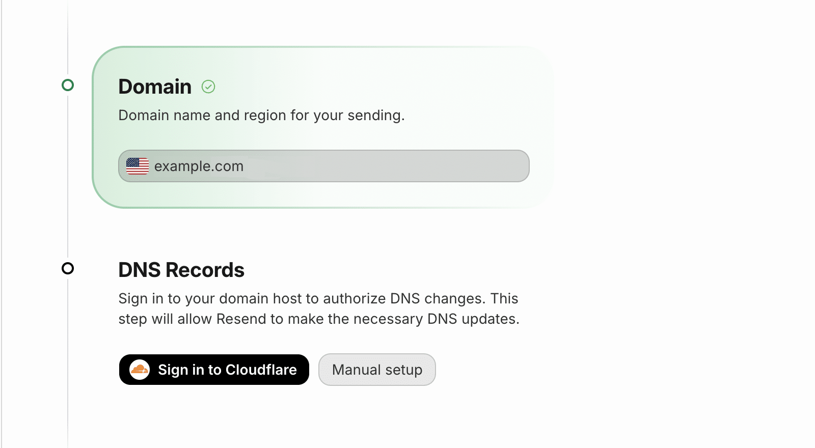 Options de vérification du domaine