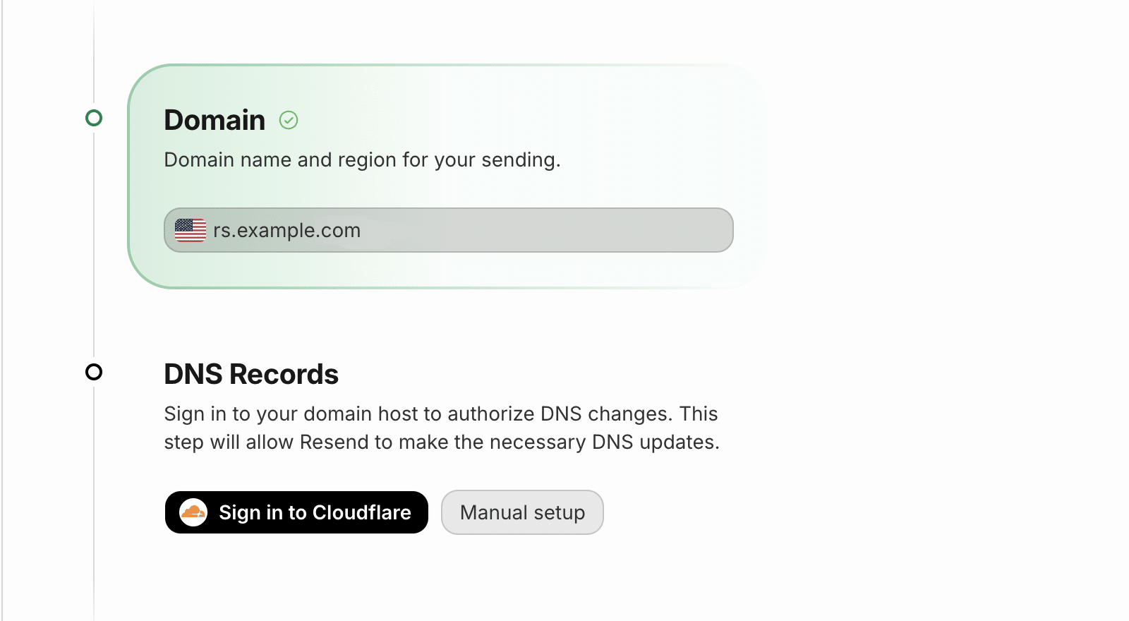Options de vérification du domaine