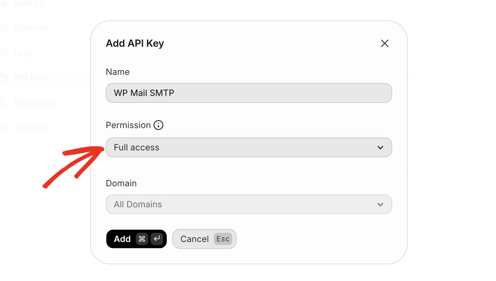 Set permission to Full access