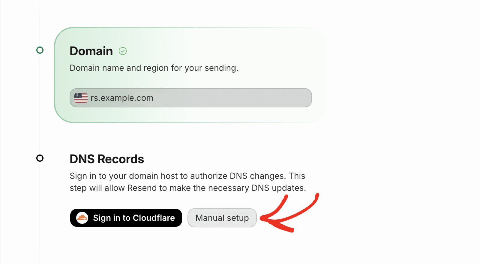 Option de configuration manuelle