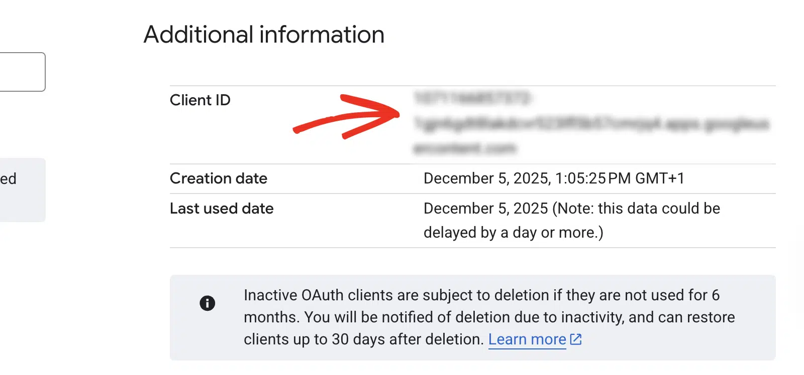 Client ID and client secret