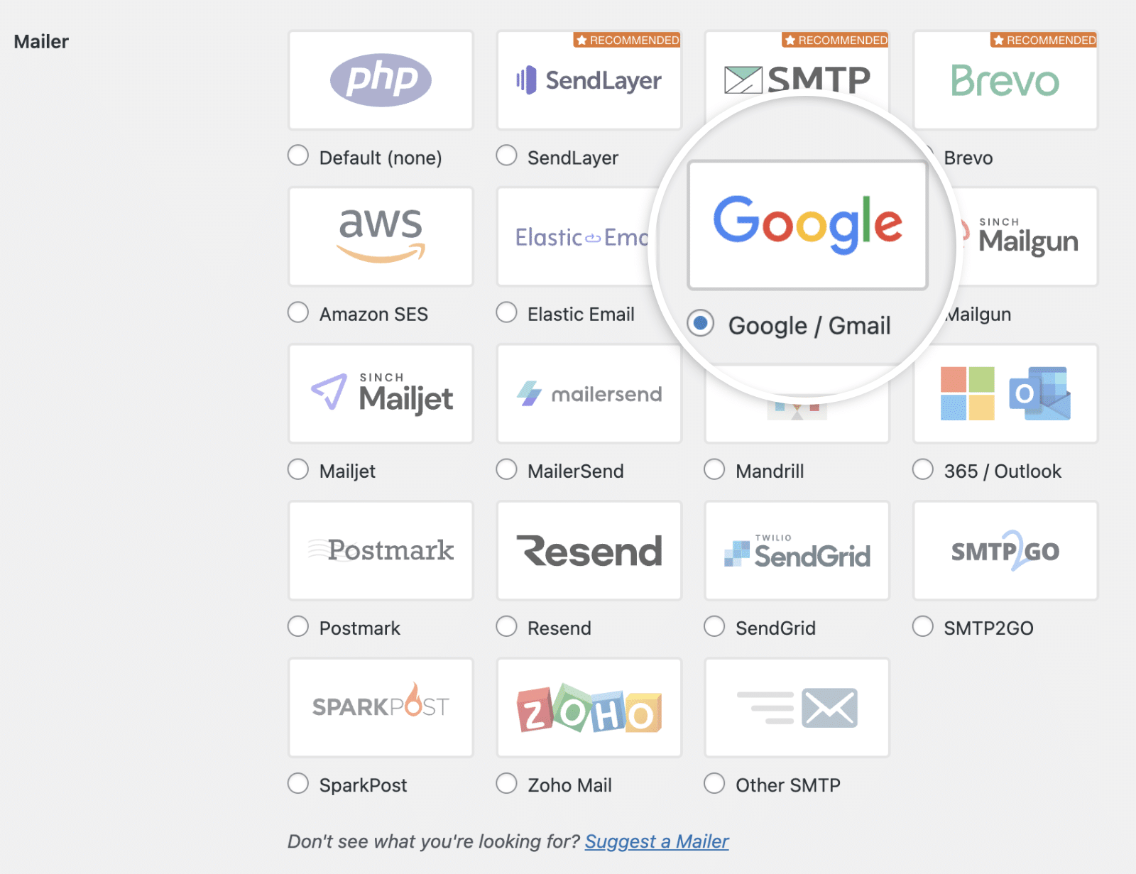 select-google-mailer