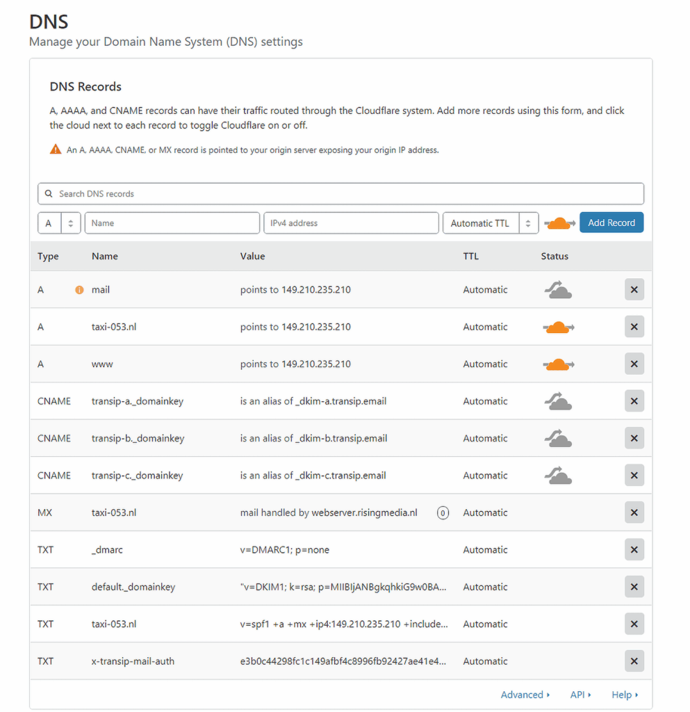 プロキシ設定をDNSのみに