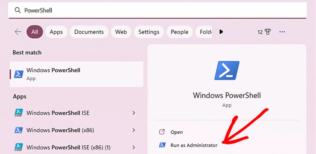 Exécuter PowerShell sous Windows