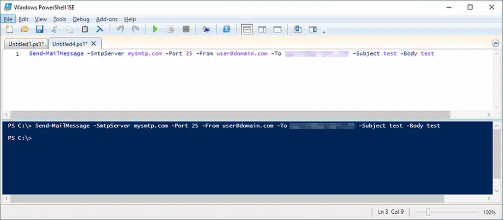 Test SMTP PowerShell