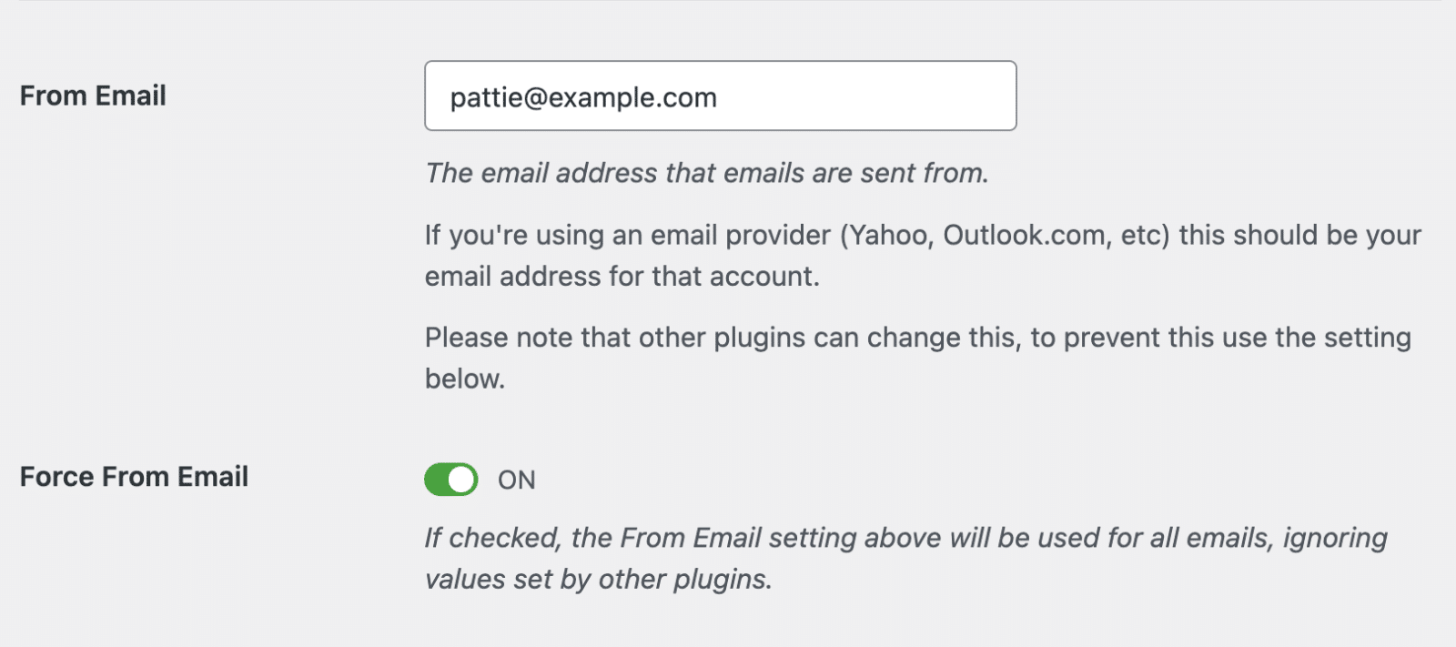 メール設定の「WP Mail SMTP」から。