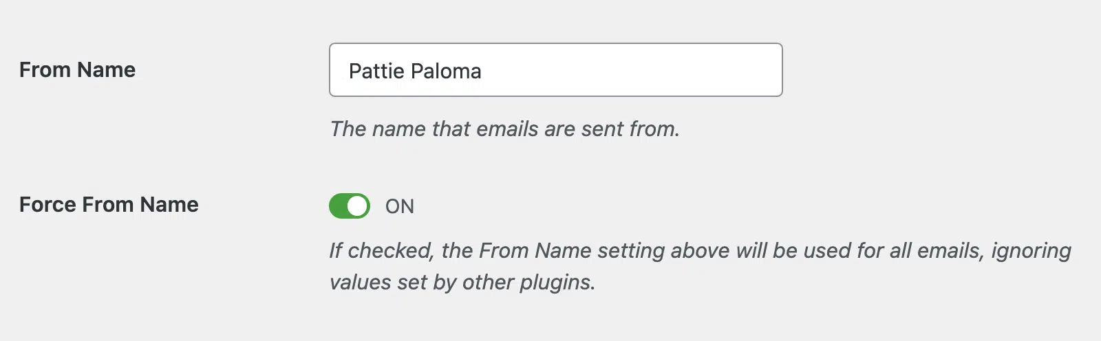 Changing the From Name in WP Mail SMTP