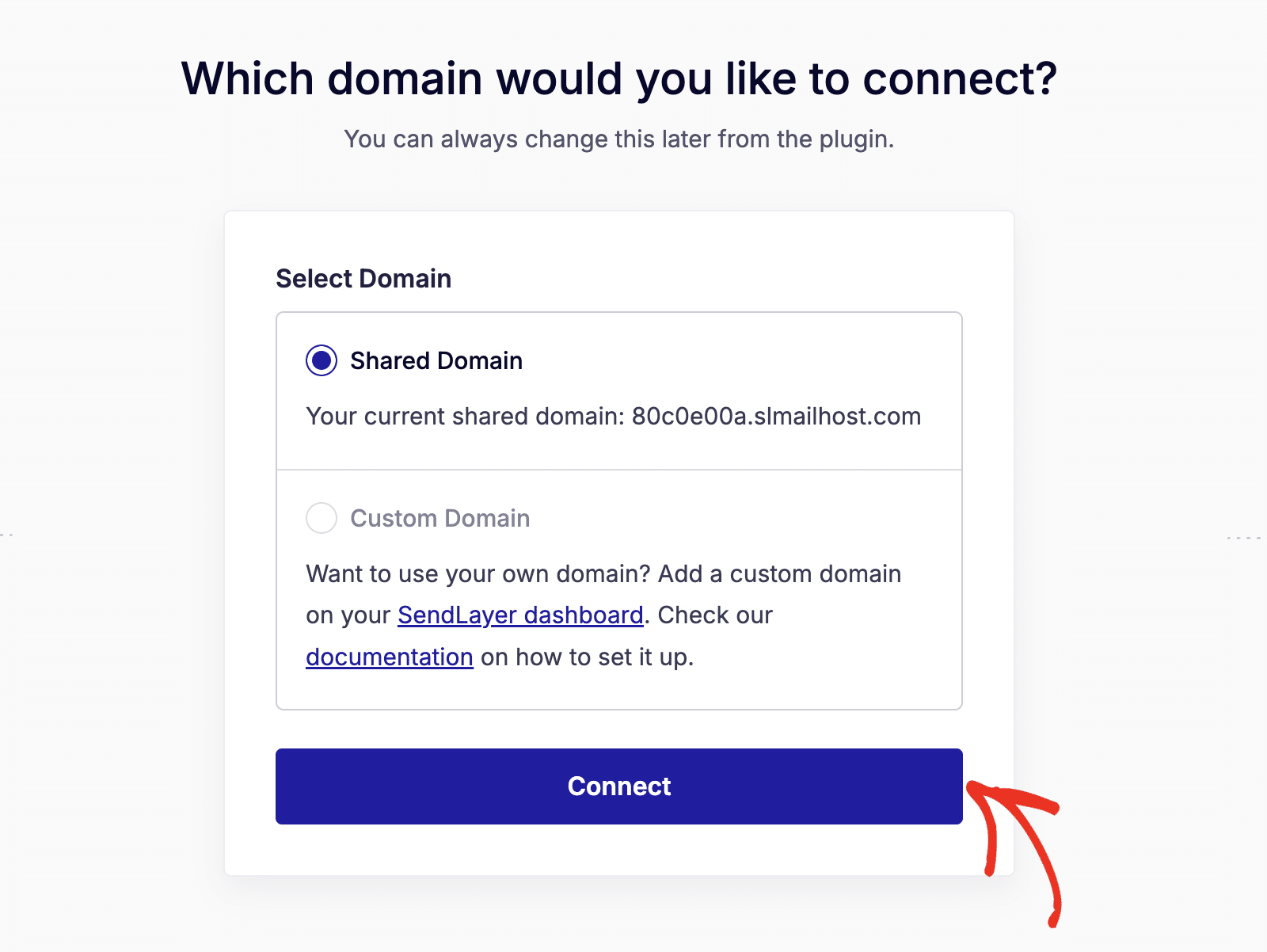 共有ドメインを接続する