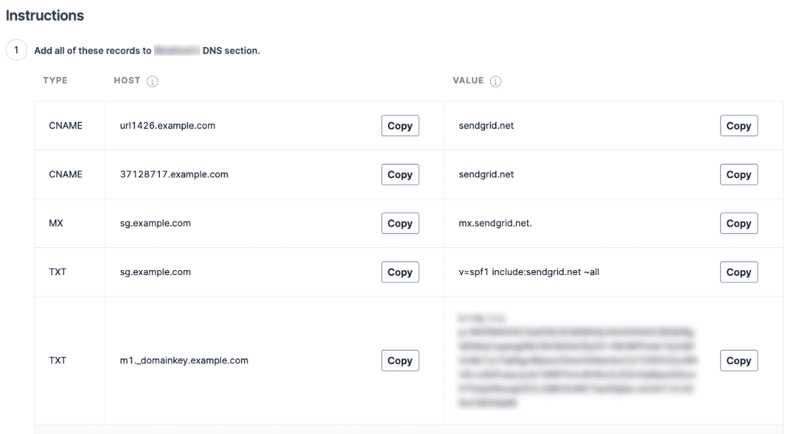 SendGridドメイン認証に追加するDNSレコード