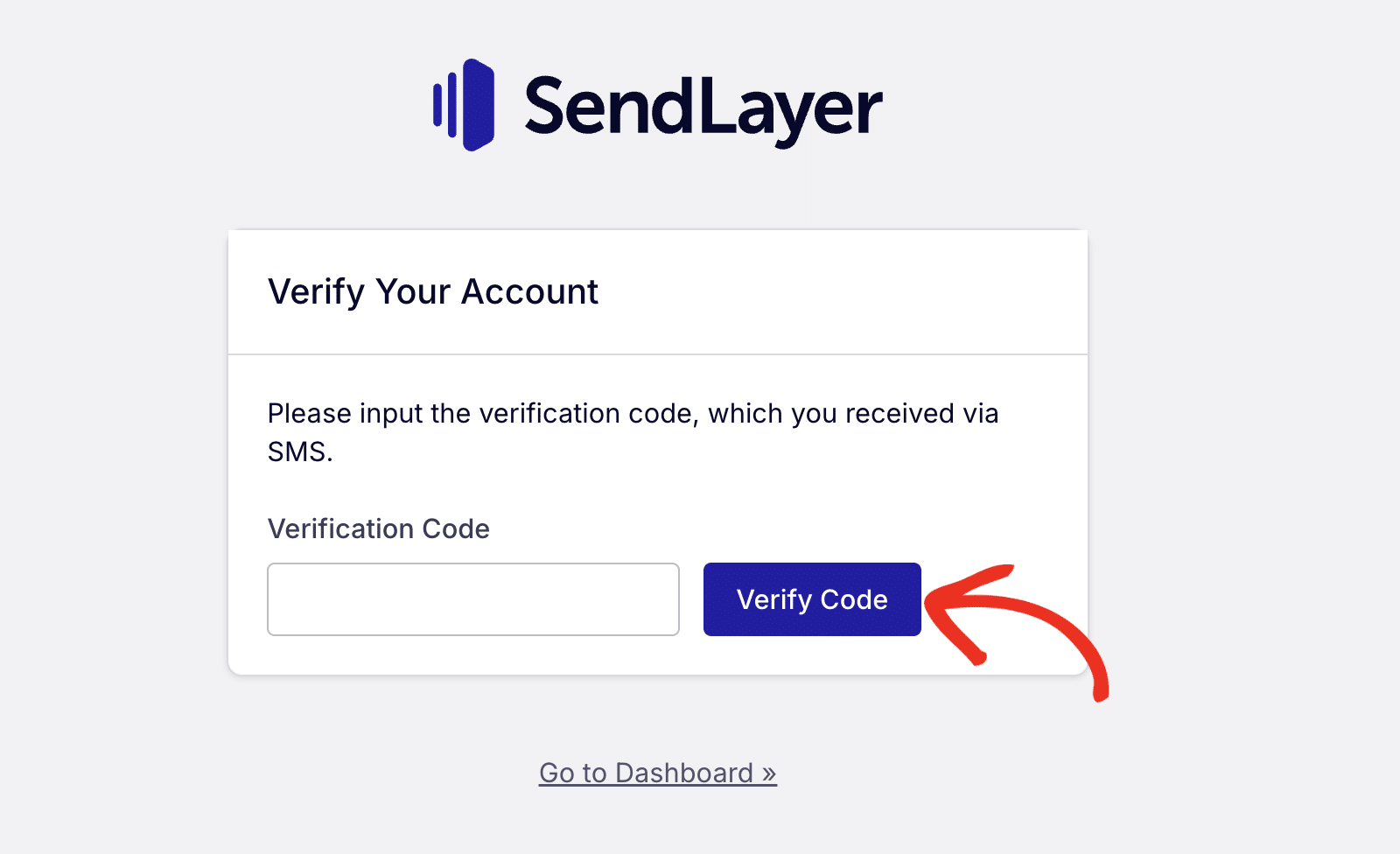 Clique em «Verificar código» para continuar