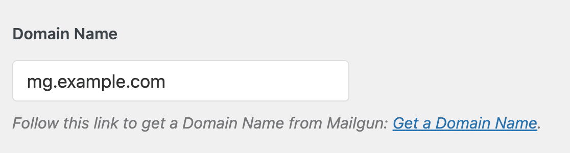 WP Mail SMTP のドメイン名フィールド