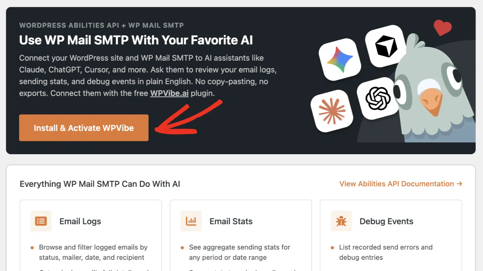Install and activate WPVibe
