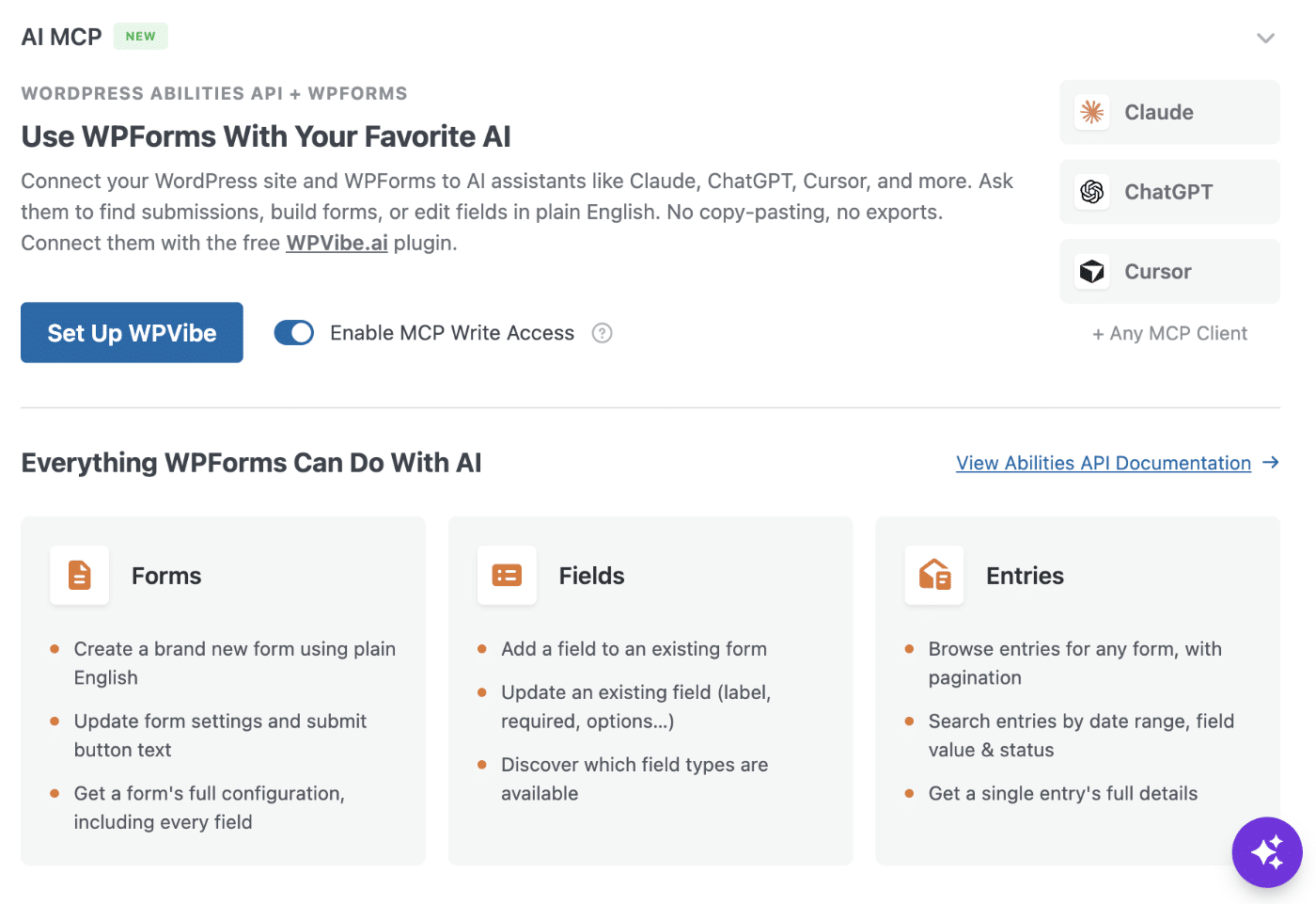 WPForms AI MCP connection