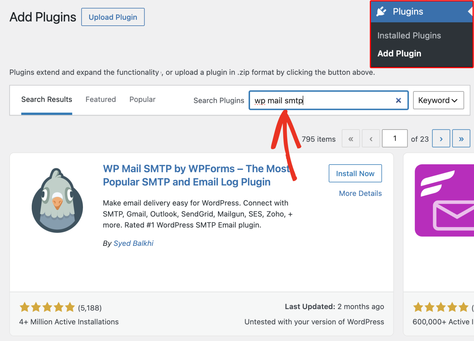 Search WP Mail SMTP